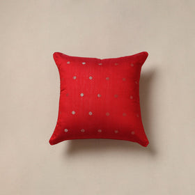 Plain zari buti cushion cover 128 - handcrafted