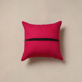 Plain zari buti cushion cover 129 - handcrafted