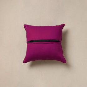 Plain zari buti cushion cover 130 - handcrafted