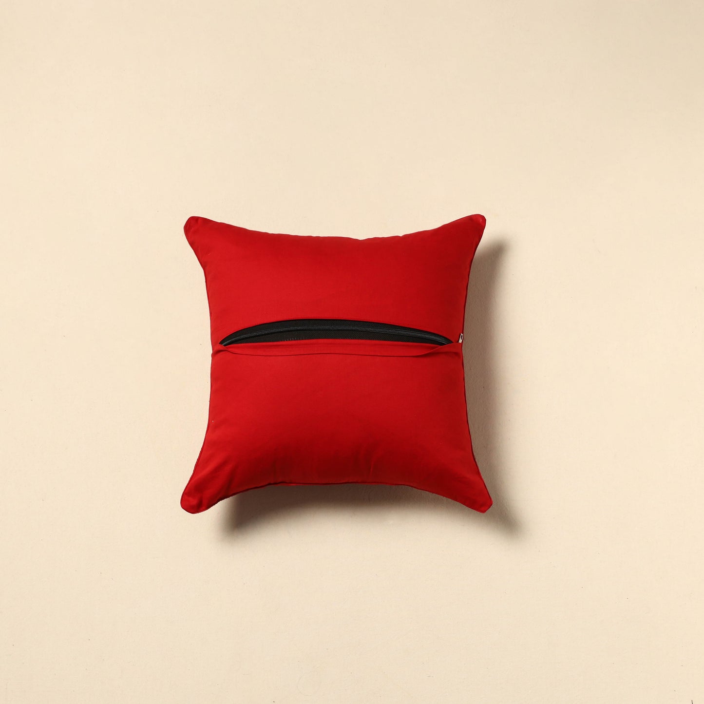 Plain zari buti cushion cover 58 - handcrafted