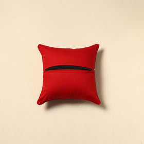 Plain zari buti cushion cover 58 - handcrafted
