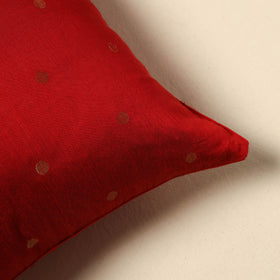 Plain zari buti cushion cover 58 - handcrafted