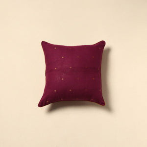 Plain zari buti cushion cover 59 - handcrafted