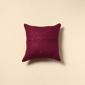 Plain zari buti cushion cover 59 - handcrafted