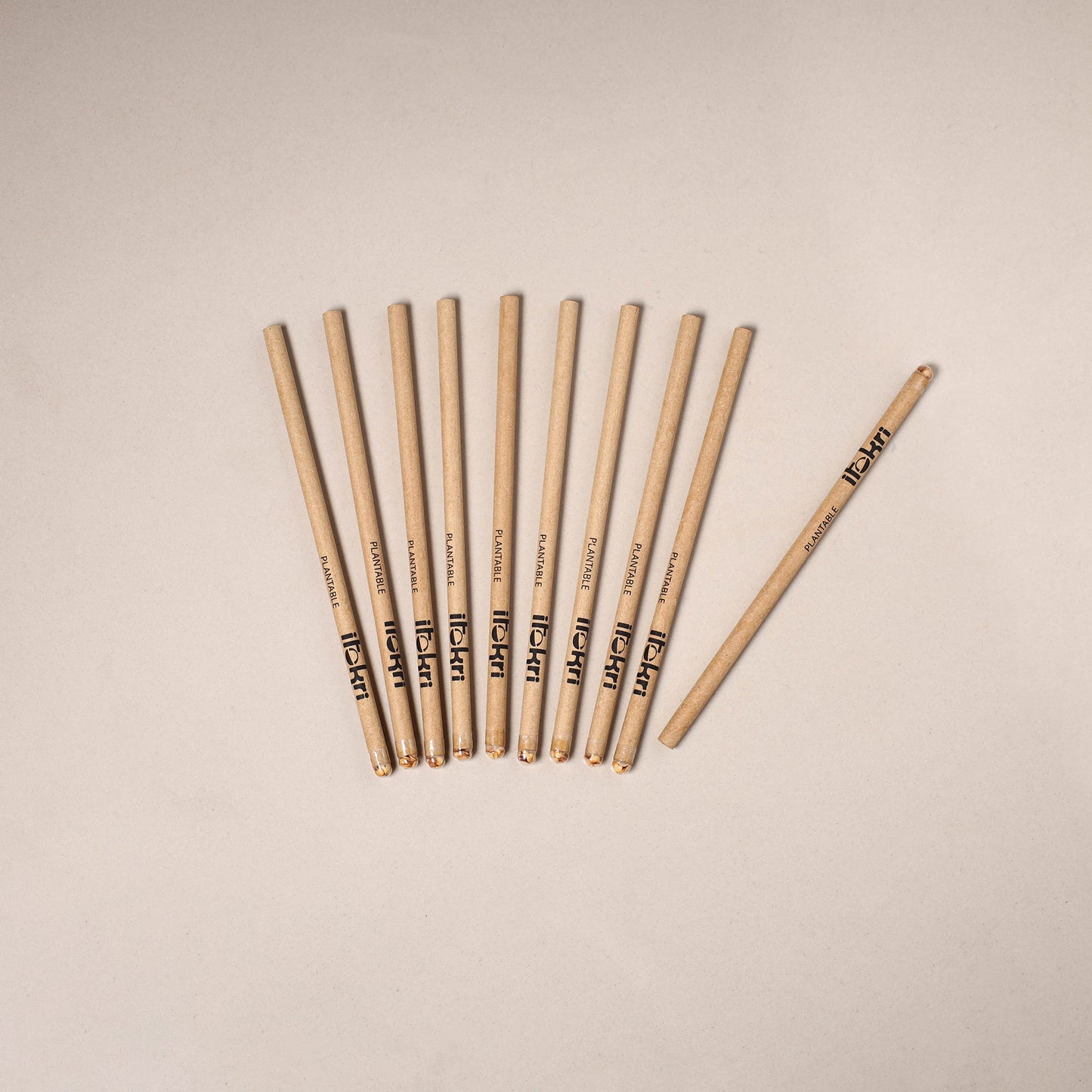 Plantable seed handmade paper pencil (set of 10) 02