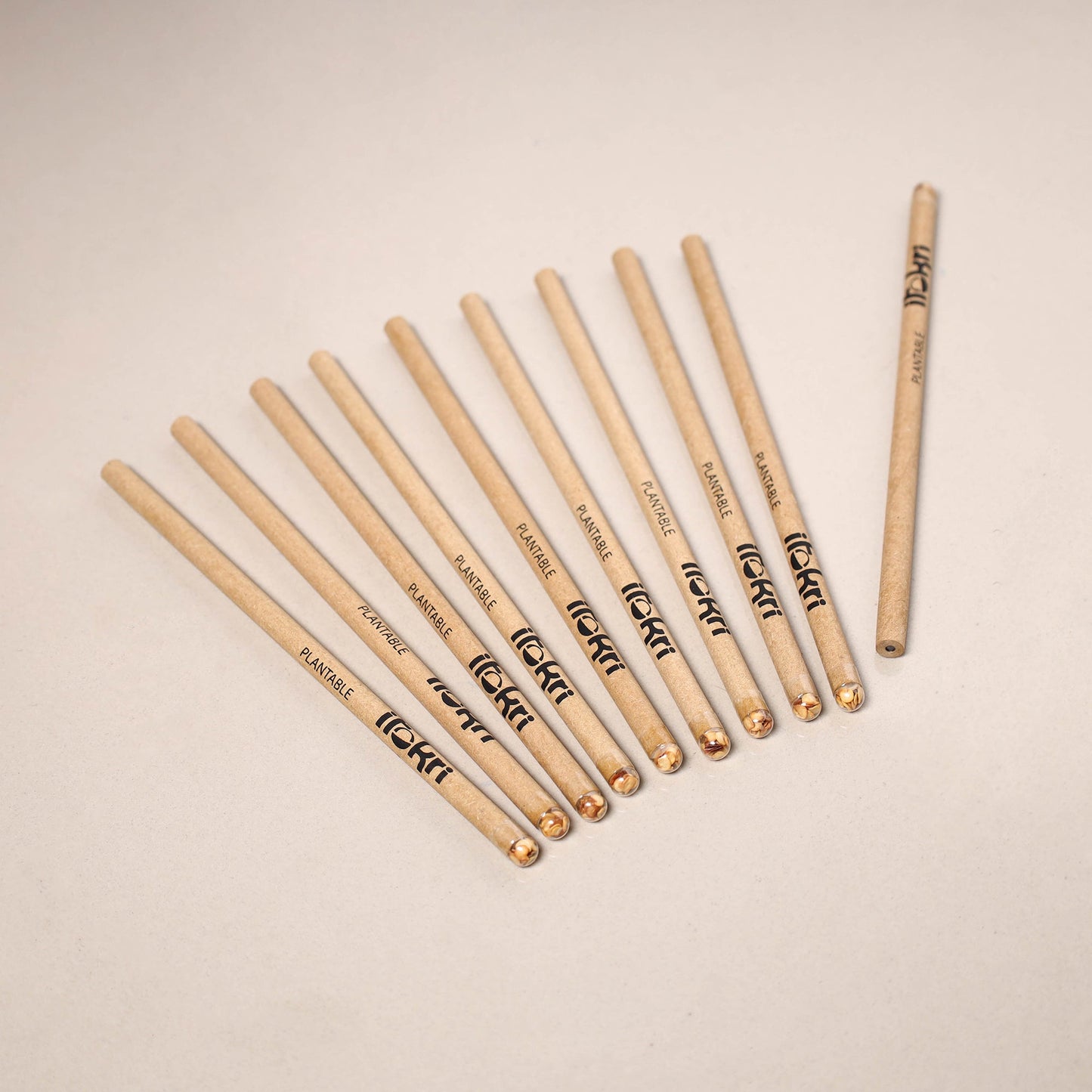 Plantable seed handmade paper pencil (set of 10) 02