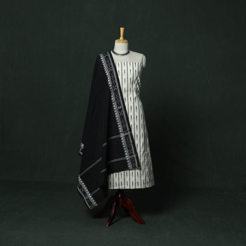 Pochampally dabi ikat cotton 2pc unstitched dress material