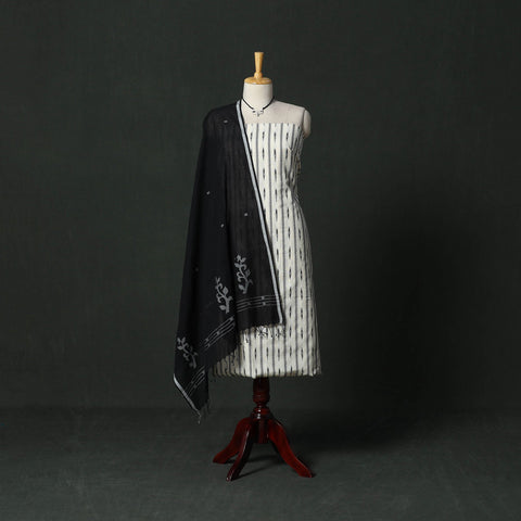 Pochampally dabi ikat cotton 2pc unstitched dress material