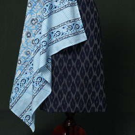 Pochampally ikat cotton 2pc unstitched dress material