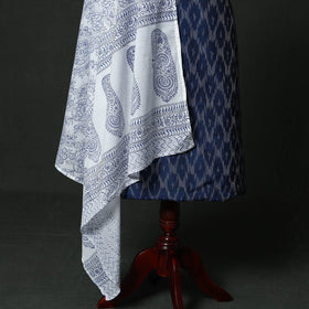 Pochampally ikat cotton 2pc unstitched dress material