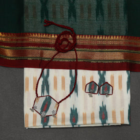 Pochampally ikat cotton 2pc unstitched dress material