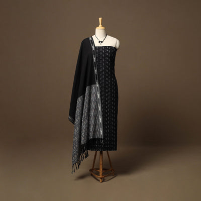 Pochampally ikat cotton 2pc unstitched dress material