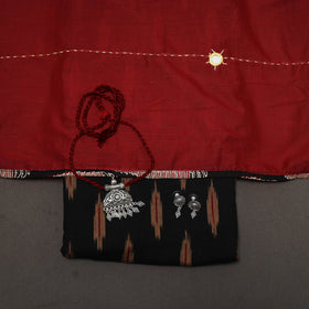 Pochampally ikat cotton 2pc unstitched dress material