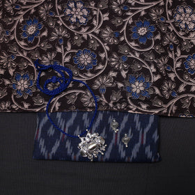 Pochampally ikat cotton 2pc unstitched dress material