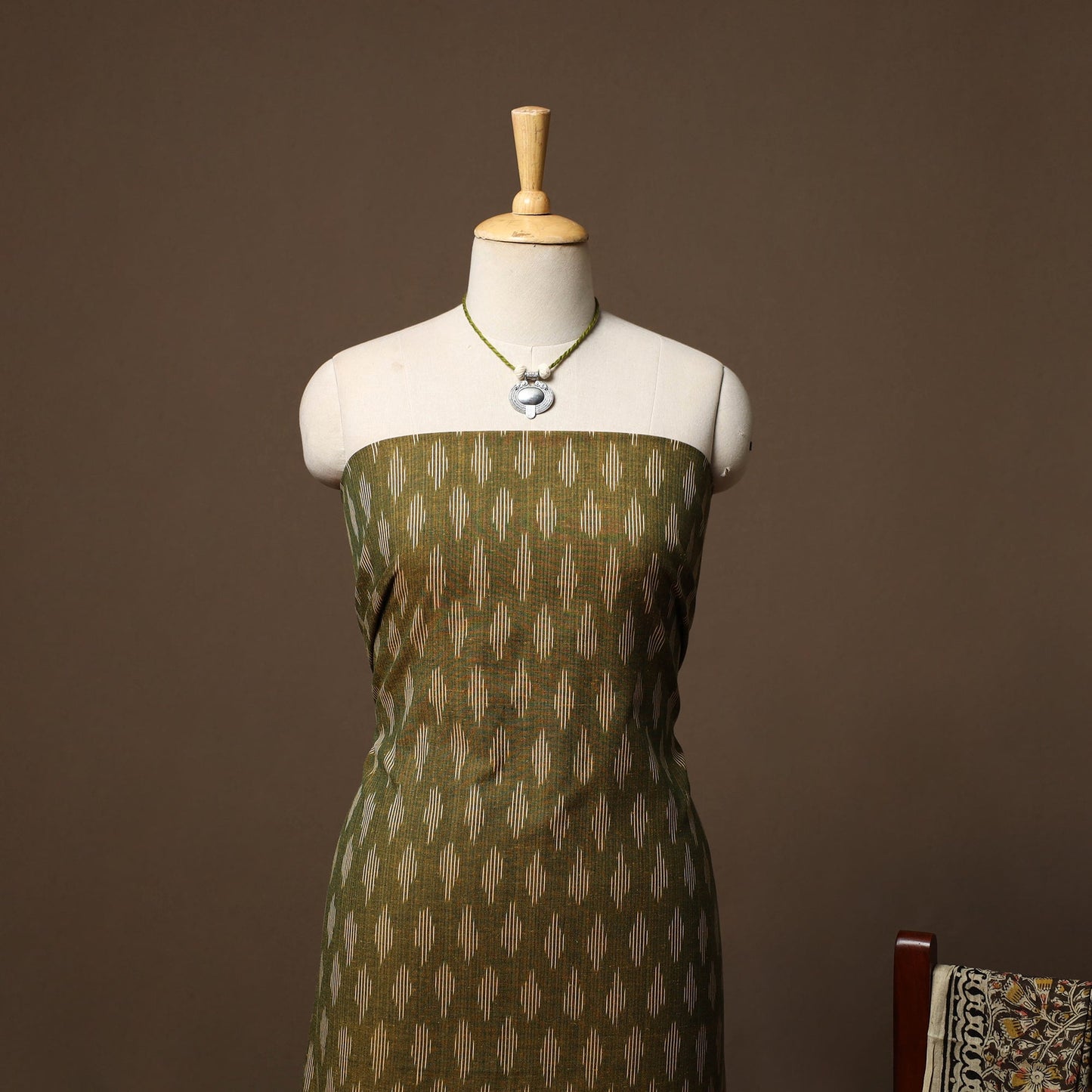 Pochampally ikat cotton 2pc unstitched dress material