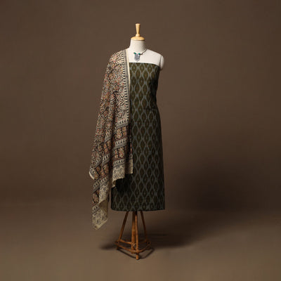 Pochampally ikat cotton 2pc unstitched dress material