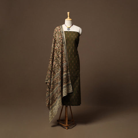 Pochampally ikat cotton 2pc unstitched dress material