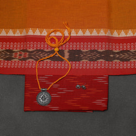 Pochampally ikat cotton 2pc unstitched dress material