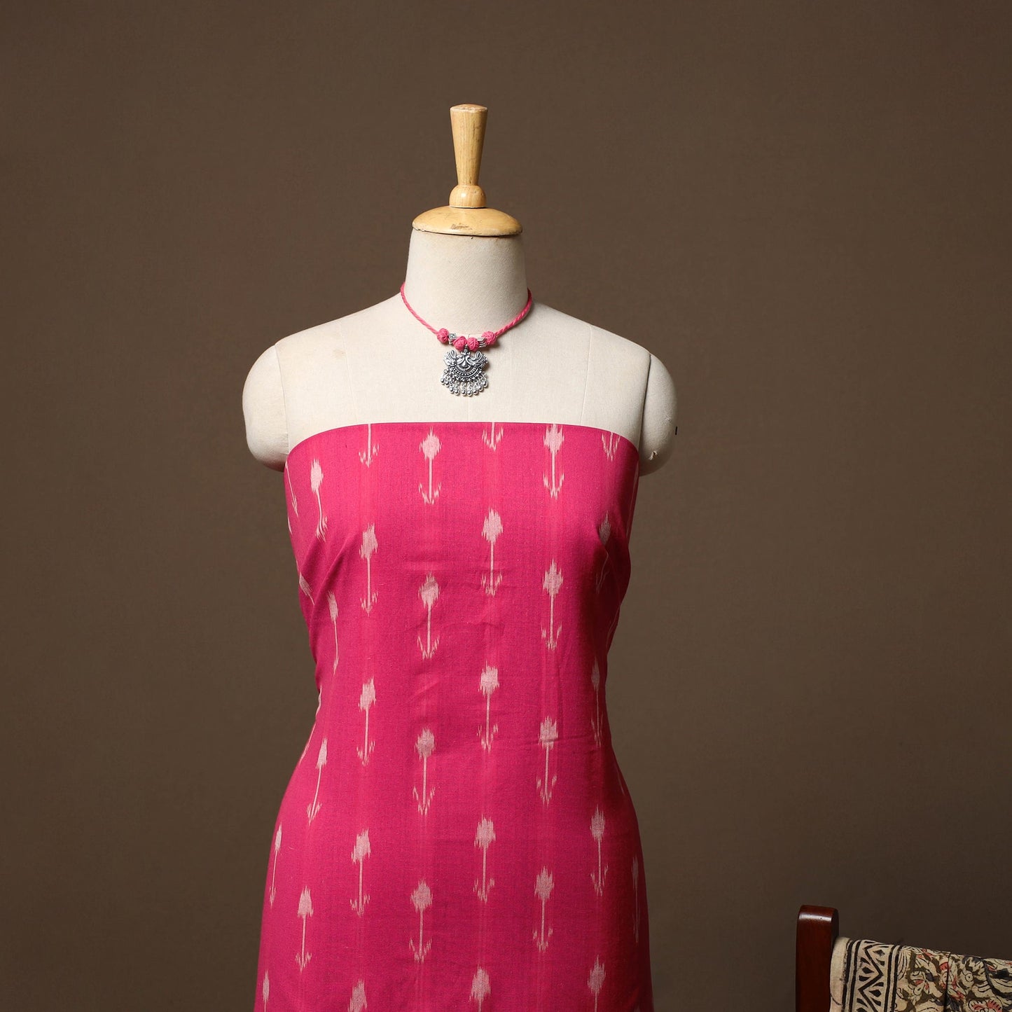 Pochampally ikat cotton 2pc unstitched dress material