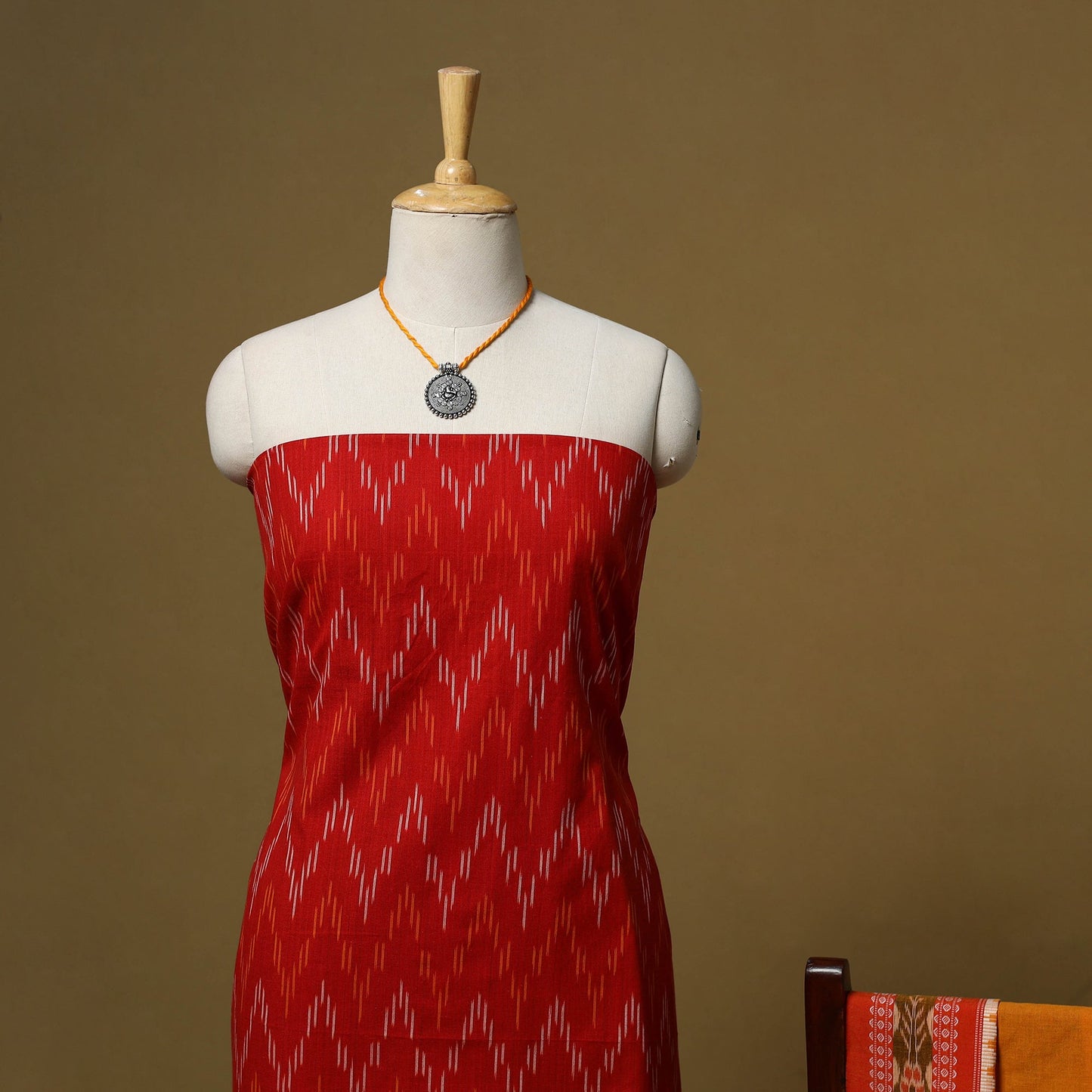 Pochampally ikat cotton 2pc unstitched dress material