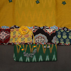 Pochampally ikat cotton 2pc unstitched dress material