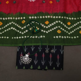 Pochampally ikat cotton 2pc unstitched dress material