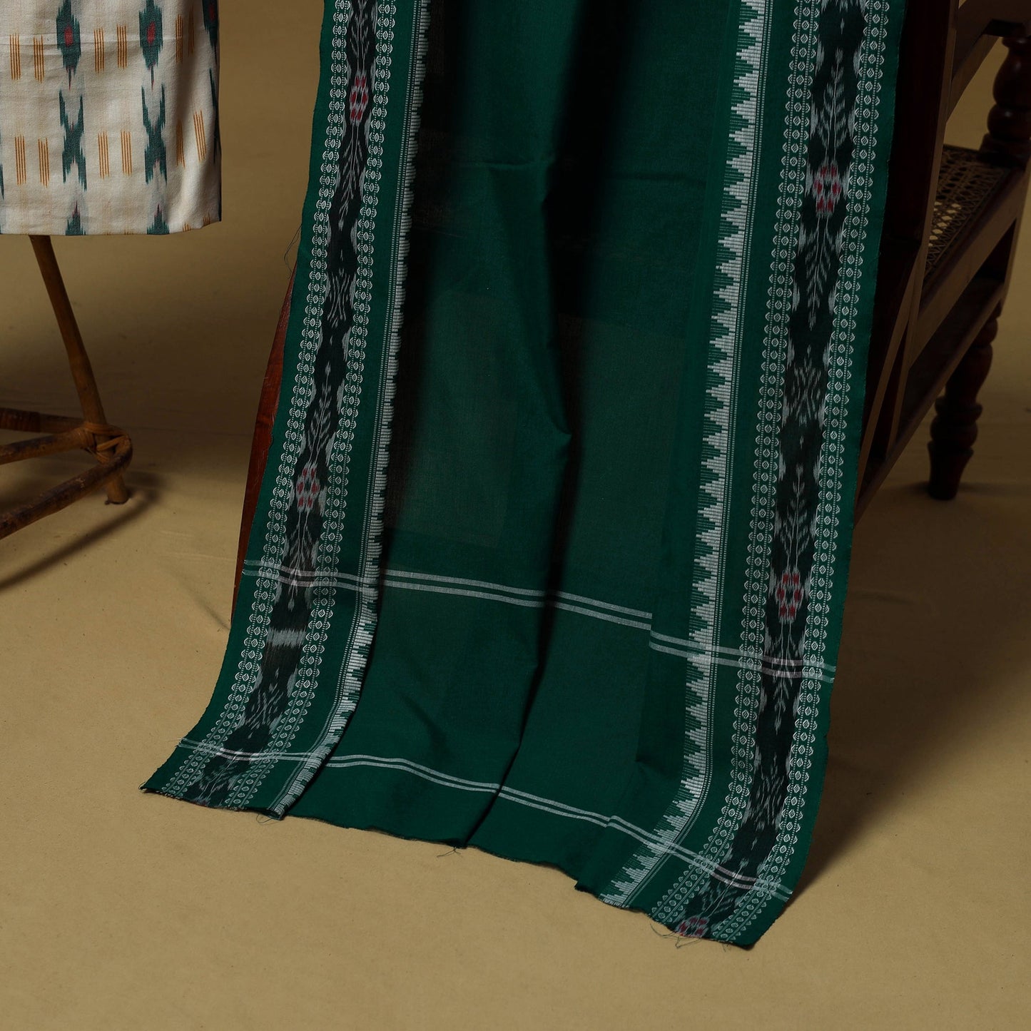 Pochampally ikat cotton 2pc unstitched dress material