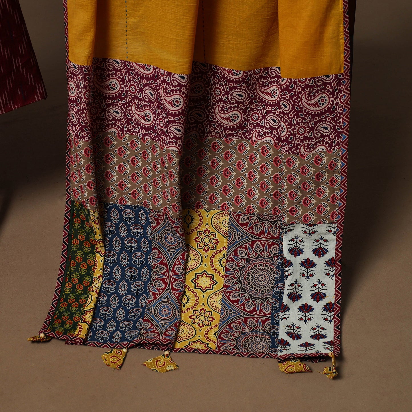 Pochampally ikat cotton 2pc unstitched dress material