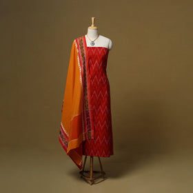 Pochampally ikat cotton 2pc unstitched dress material