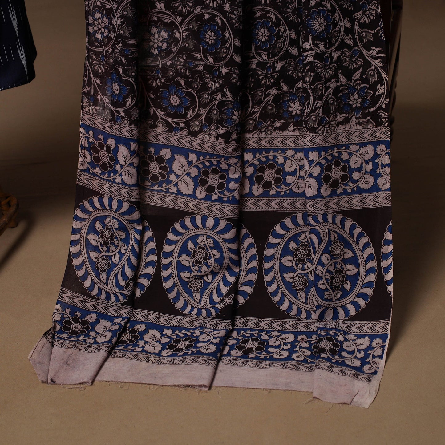 Pochampally ikat cotton 2pc unstitched dress material