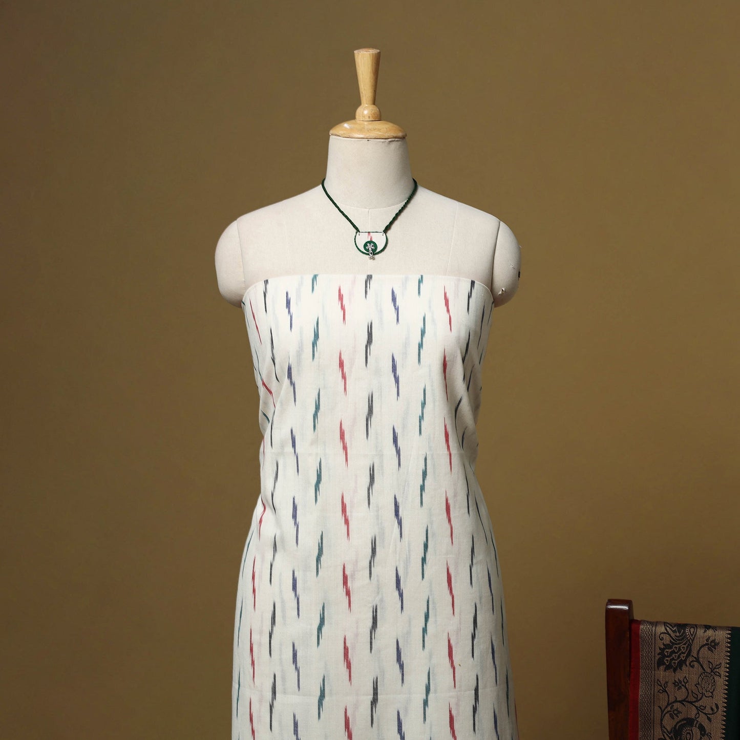 Pochampally ikat cotton 2pc unstitched dress material