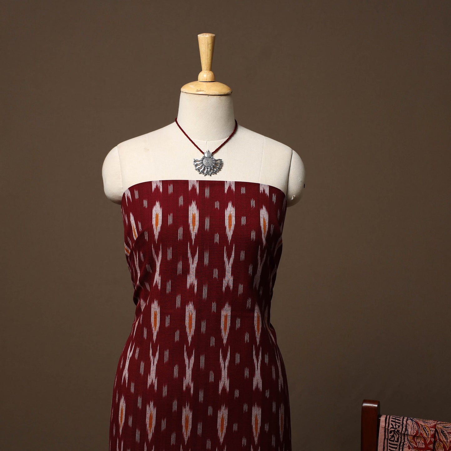 Pochampally ikat cotton 2pc unstitched dress material