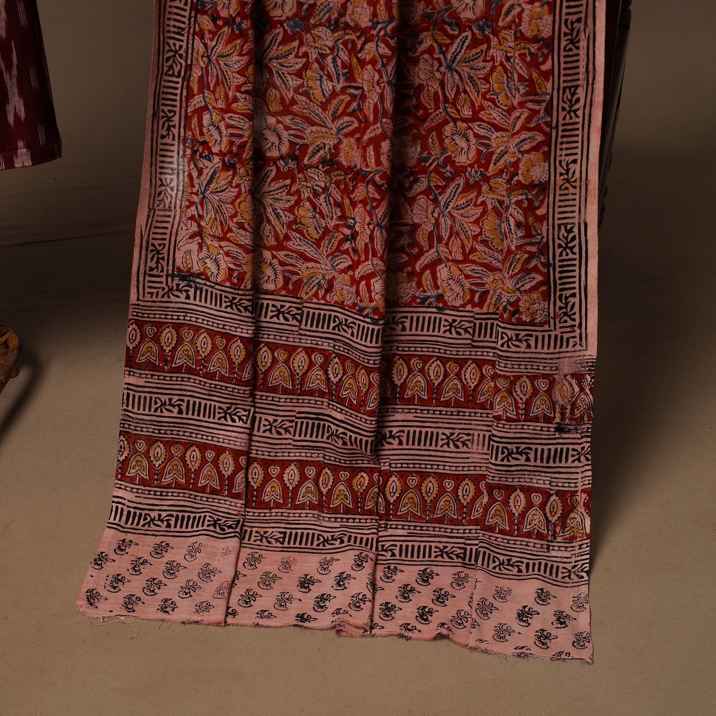 Pochampally ikat cotton 2pc unstitched dress material