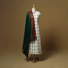 Pochampally ikat cotton 2pc unstitched dress material