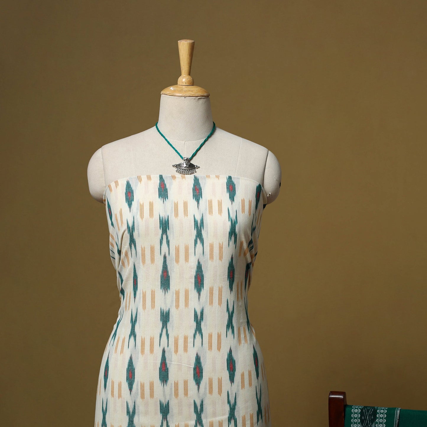 Pochampally ikat cotton 2pc unstitched dress material