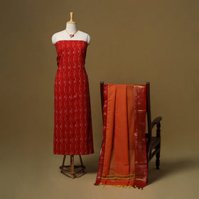 Pochampally ikat cotton 2pc unstitched dress material