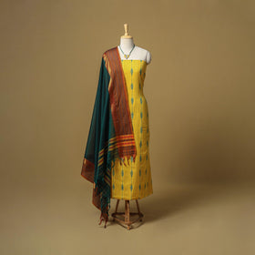 Pochampally ikat cotton 2pc unstitched dress material