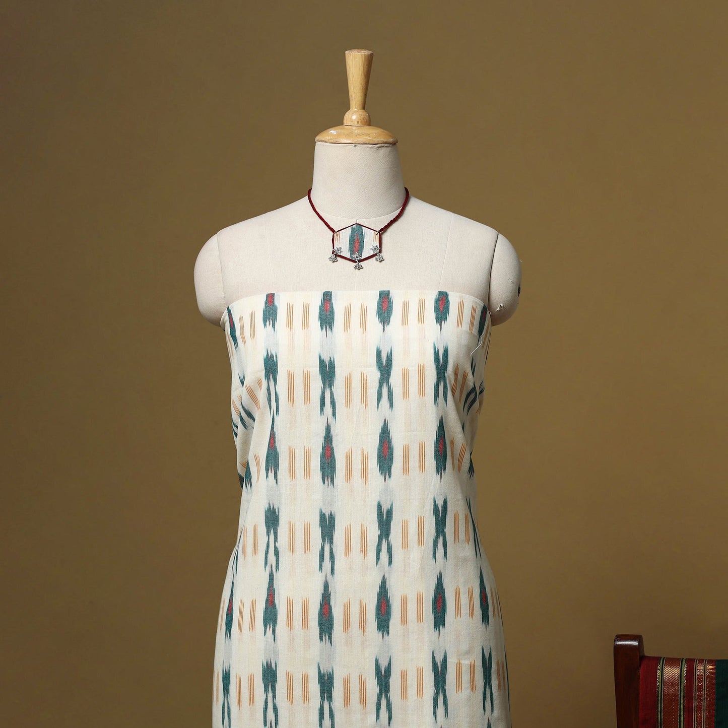 Pochampally ikat cotton 2pc unstitched dress material