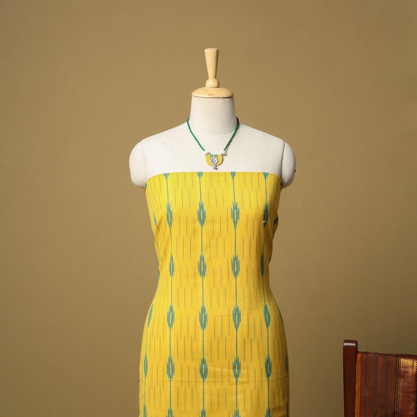 Pochampally ikat cotton 2pc unstitched dress material