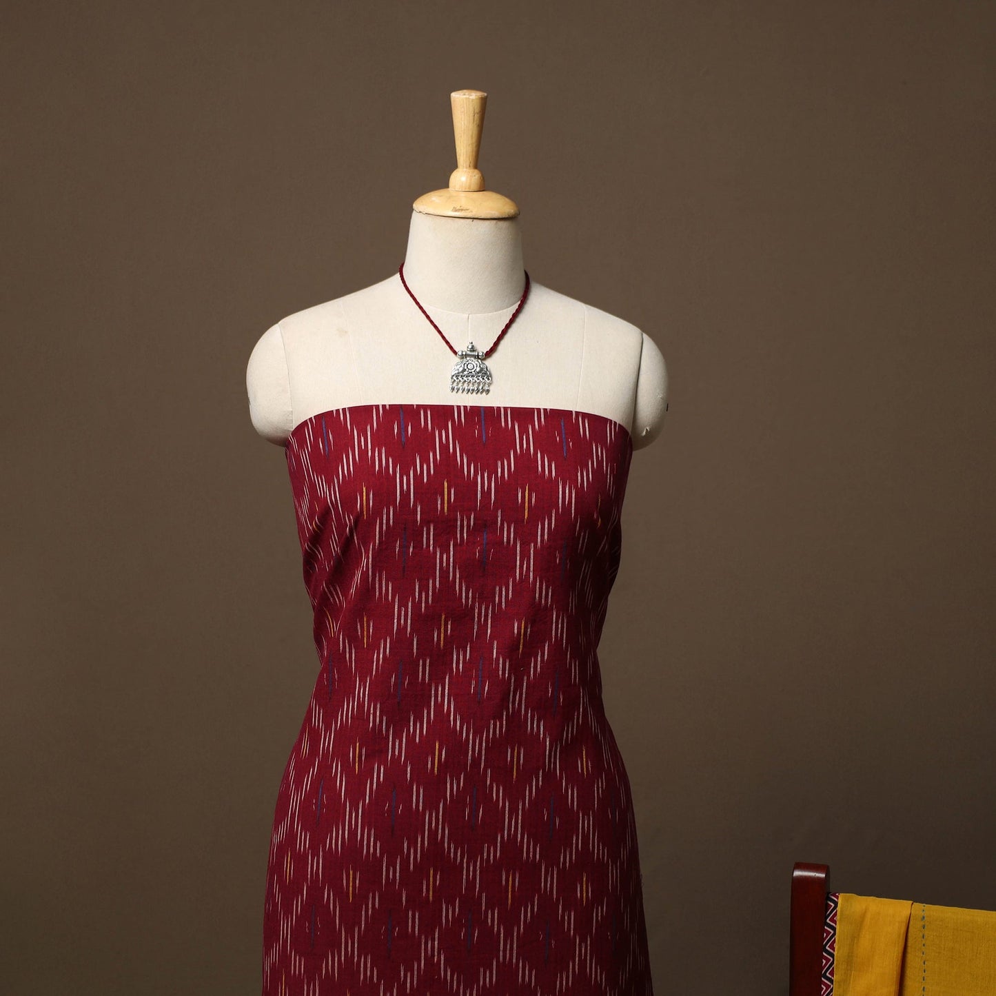 Pochampally ikat cotton 2pc unstitched dress material