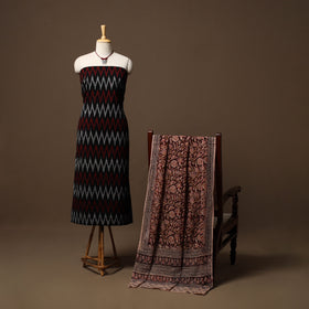 Pochampally ikat cotton 2pc unstitched dress material