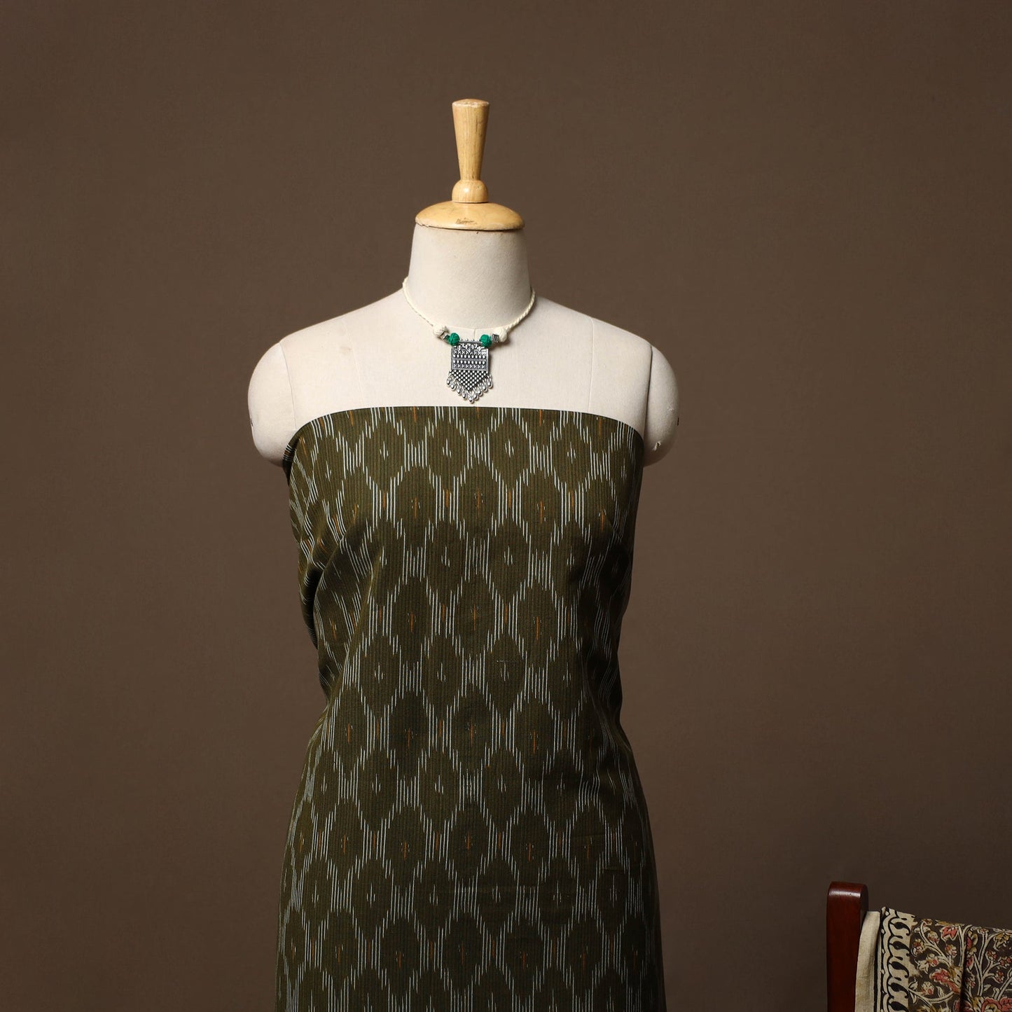 Pochampally ikat cotton 2pc unstitched dress material