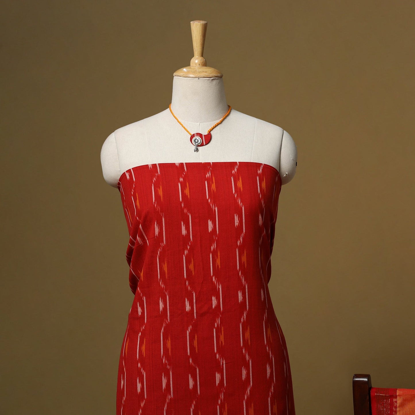 Pochampally ikat cotton 2pc unstitched dress material