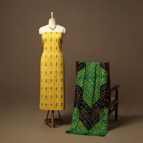 Pochampally ikat cotton 2pc unstitched dress material