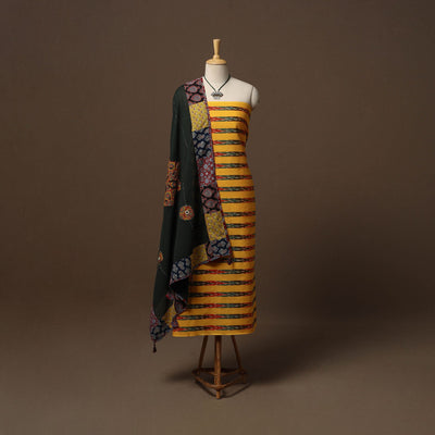 Pochampally ikat cotton 2pc unstitched dress material