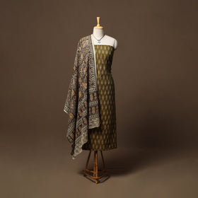 Pochampally ikat cotton 2pc unstitched dress material