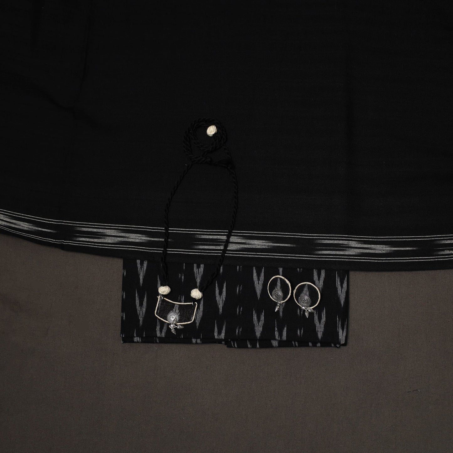 Pochampally ikat cotton 2pc unstitched dress material