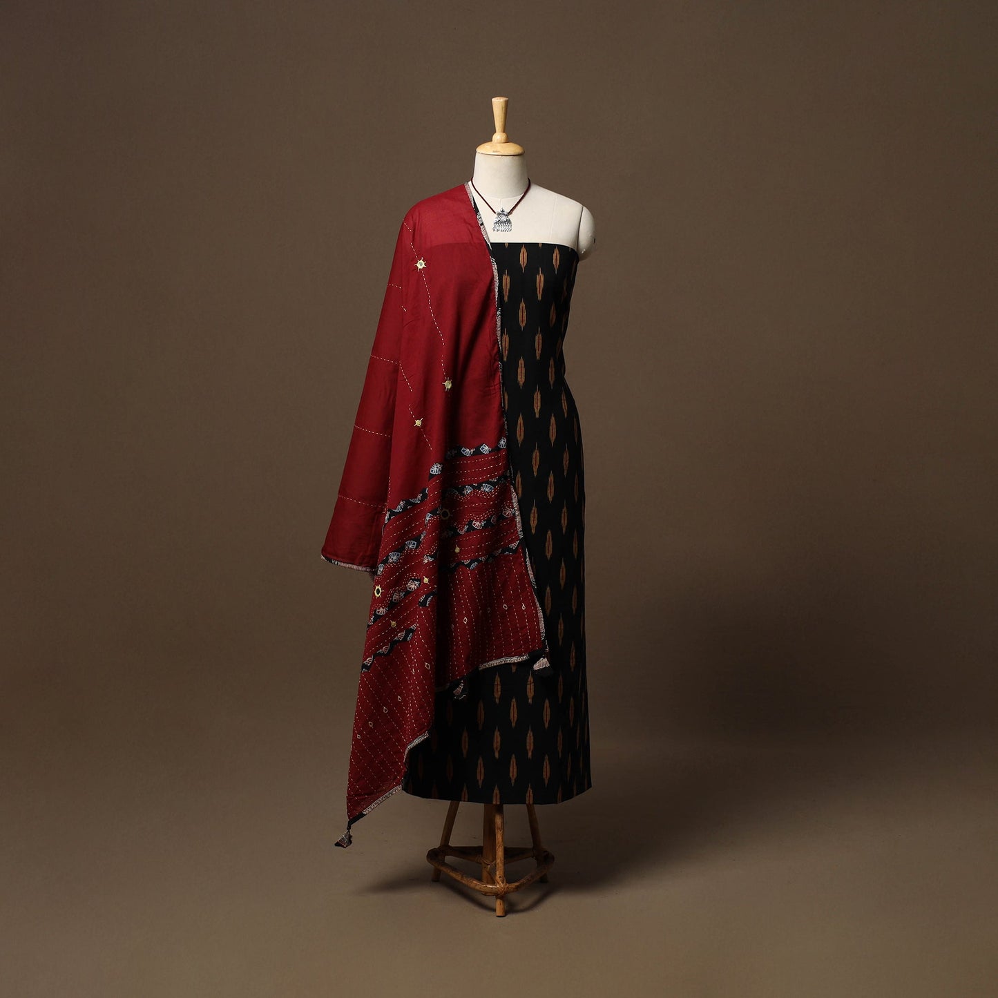 Pochampally ikat cotton 2pc unstitched dress material