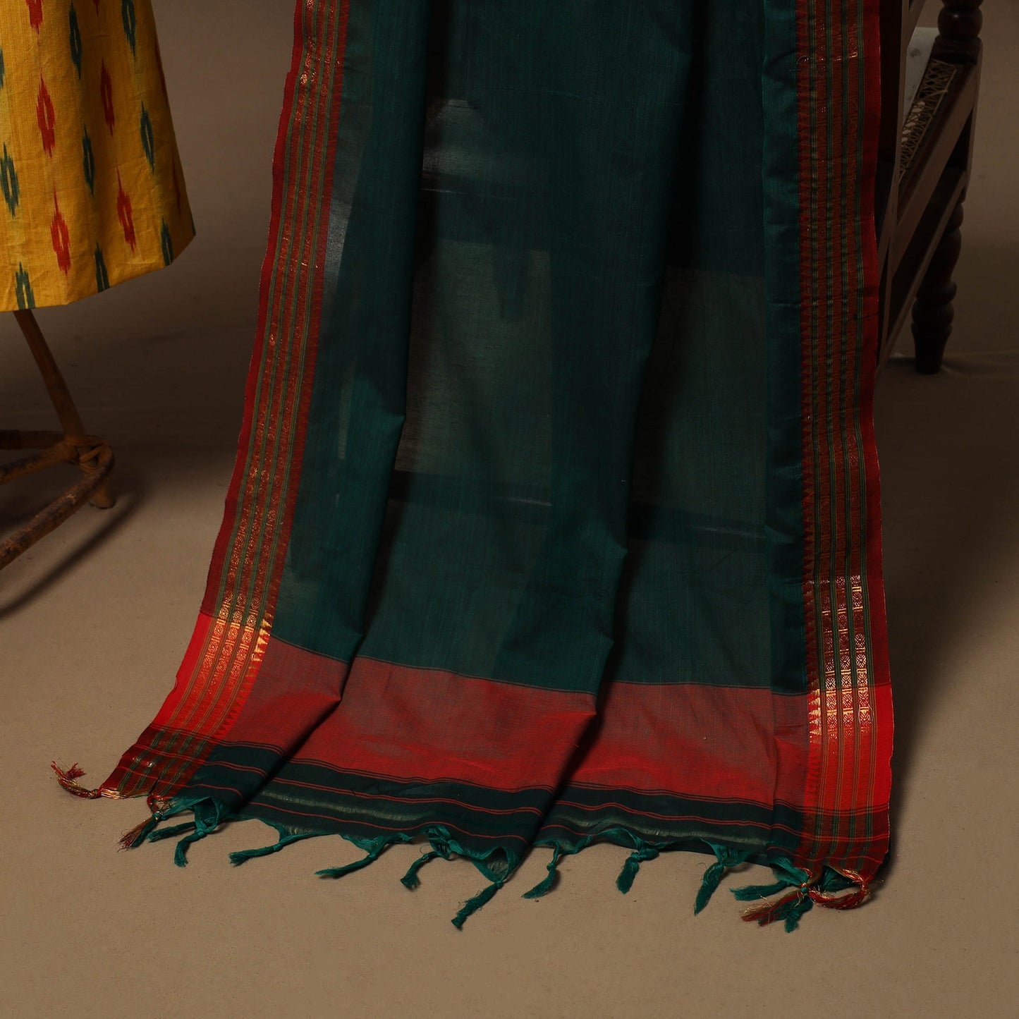 Pochampally ikat cotton 2pc unstitched dress material