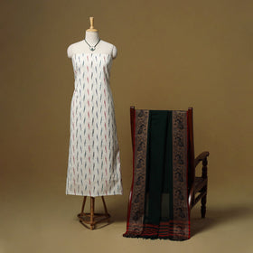 Pochampally ikat cotton 2pc unstitched dress material